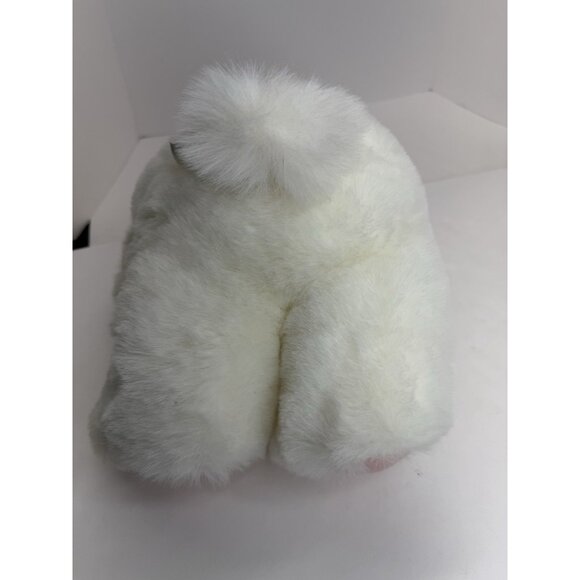Vintage Main Joy White Plush Easter Bunny Rabbit Bow Stuffed Animal 2000 22" - Picture 7 of 10